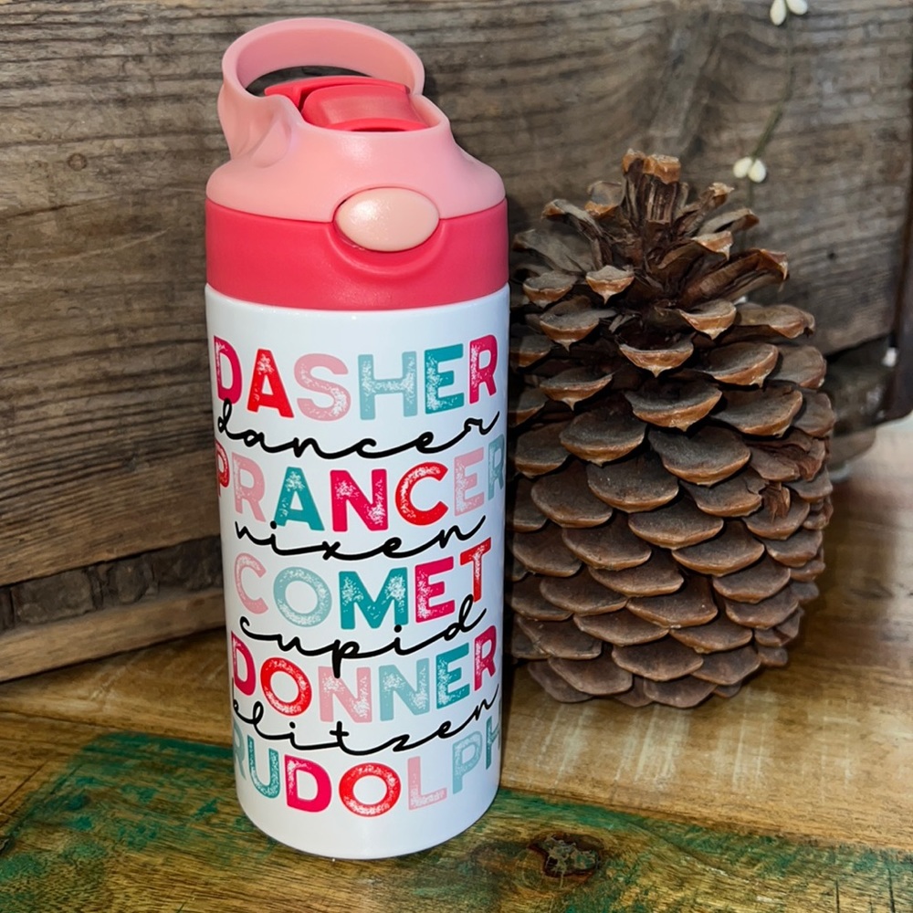 Holiday Christmas kids water bottle  cup. NWT